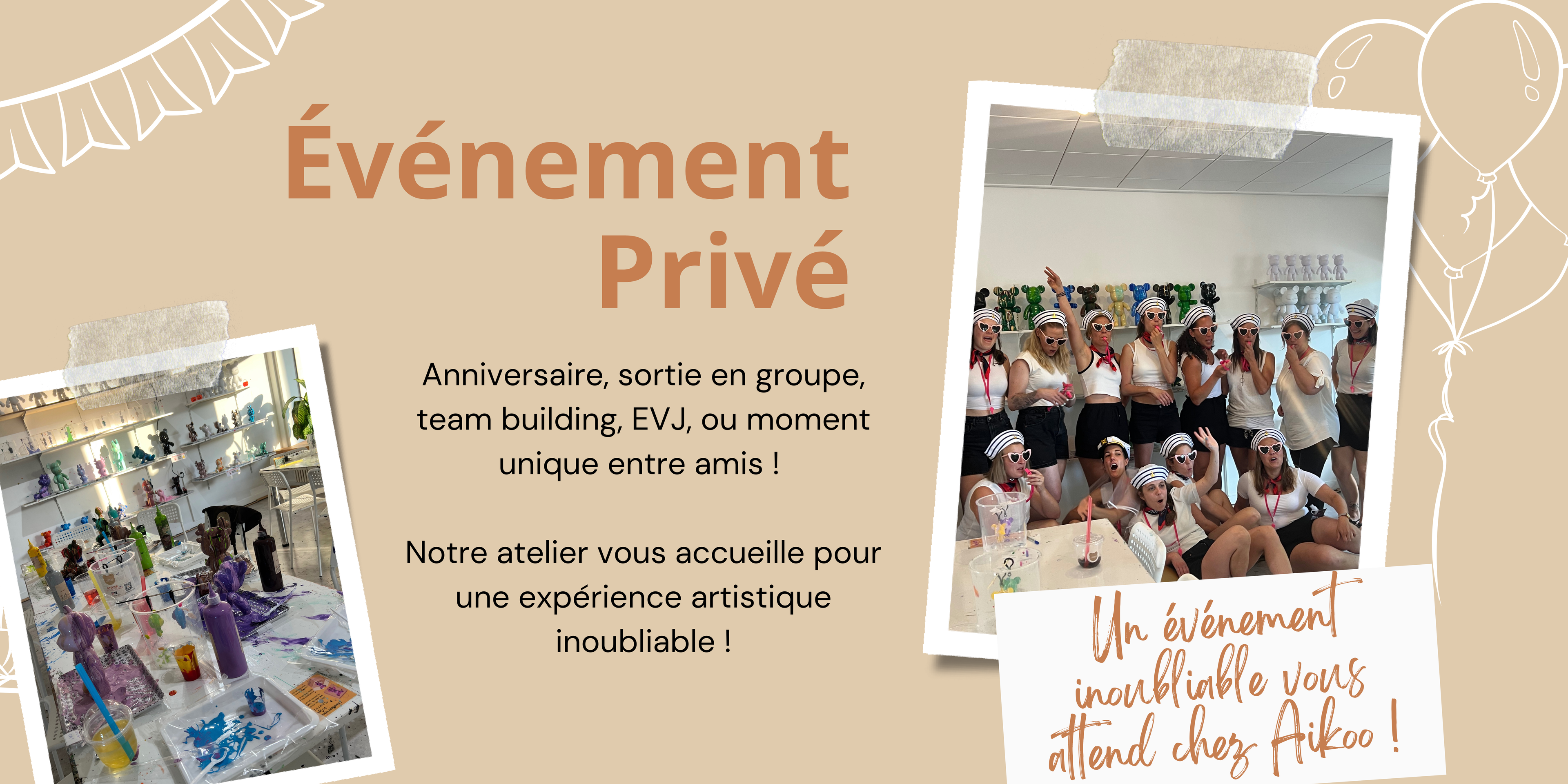 atelier groupe anniversaire, team building, evj